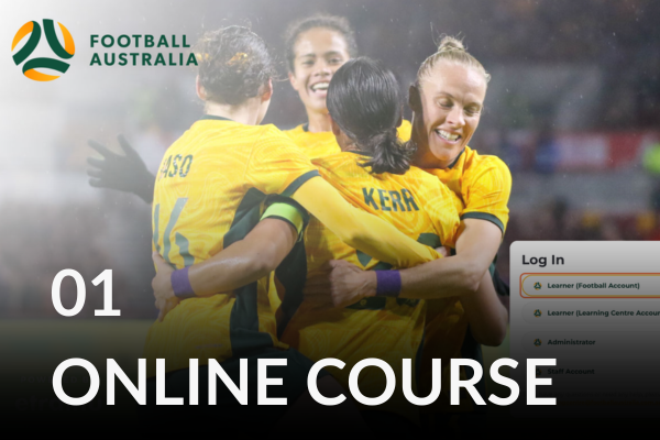 Image shows the front page of Football Australia's Learning Centre
